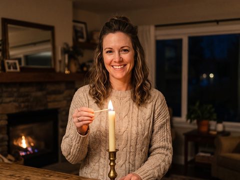 Candle Lighting AI video template