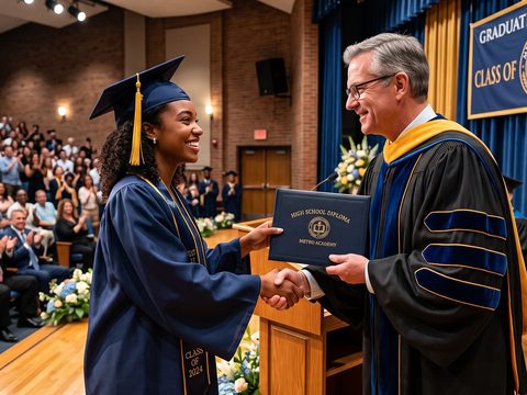 Diploma Handshake AI video template