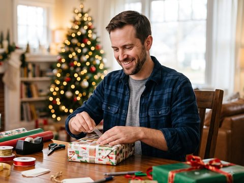 Gift Wrapping AI video template