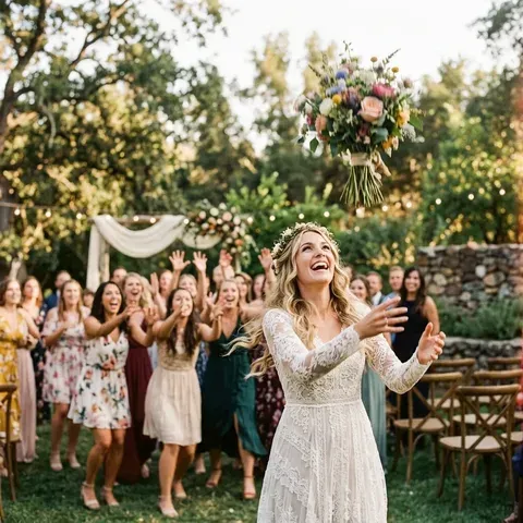 Bouquet Toss AI video template