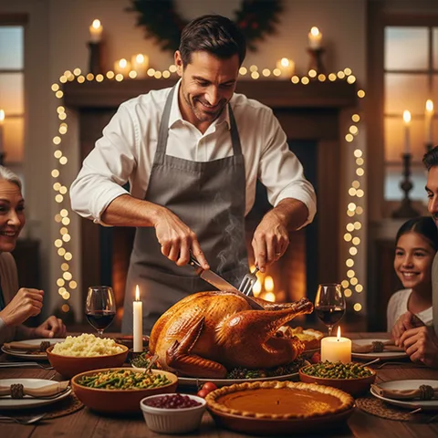 Carving the Turkey AI video template