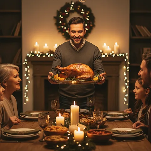 Serving Dinner AI video template